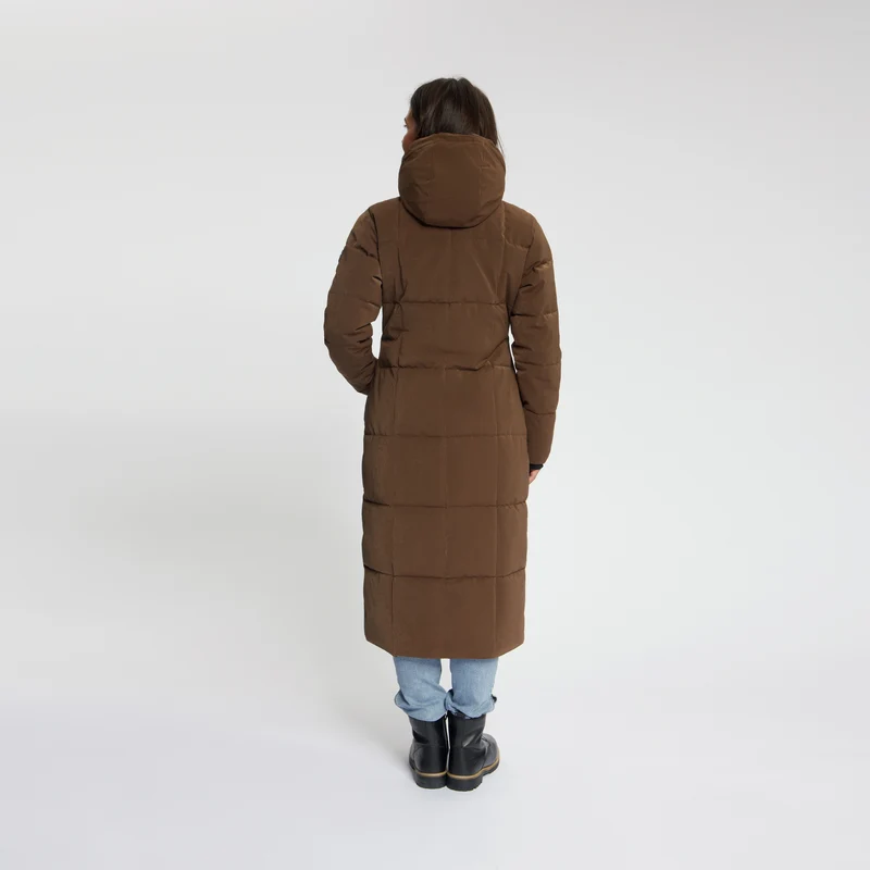 Andels Damen – Daunen-Winterjacke – Wasserdicht – Dunkelbraun