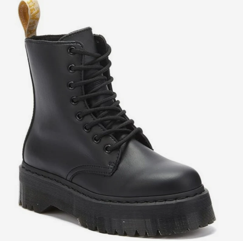 Dr Martens Damen Vegan Jadon II Mono Plateaustiefel - Schwarz