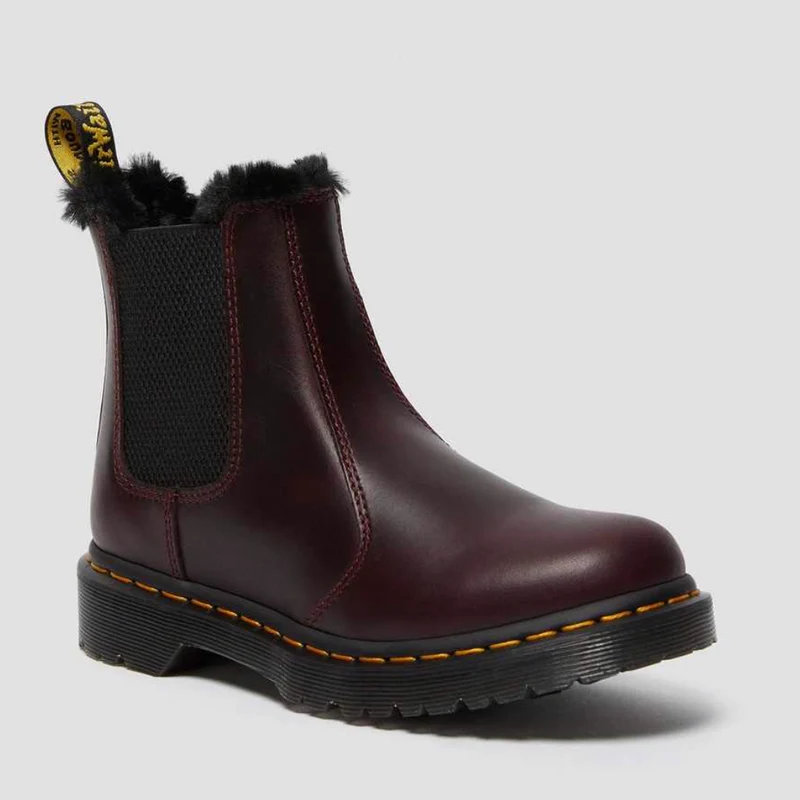 Dr Martens Damen 2976 Leonore Kunstpelzstiefel – Oxblood