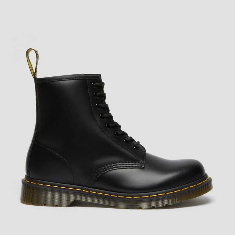 Dr Martens Unisex 1460 Schwarzes Glattleder - Schwarz