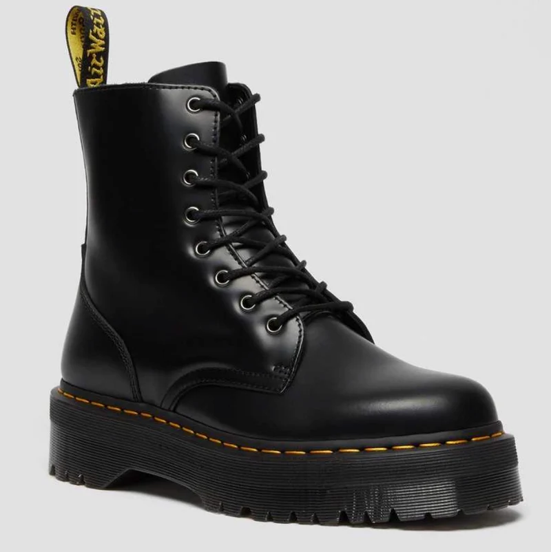 Dr Martens Damen Jadon Polished Smooth Stiefel – Schwarz