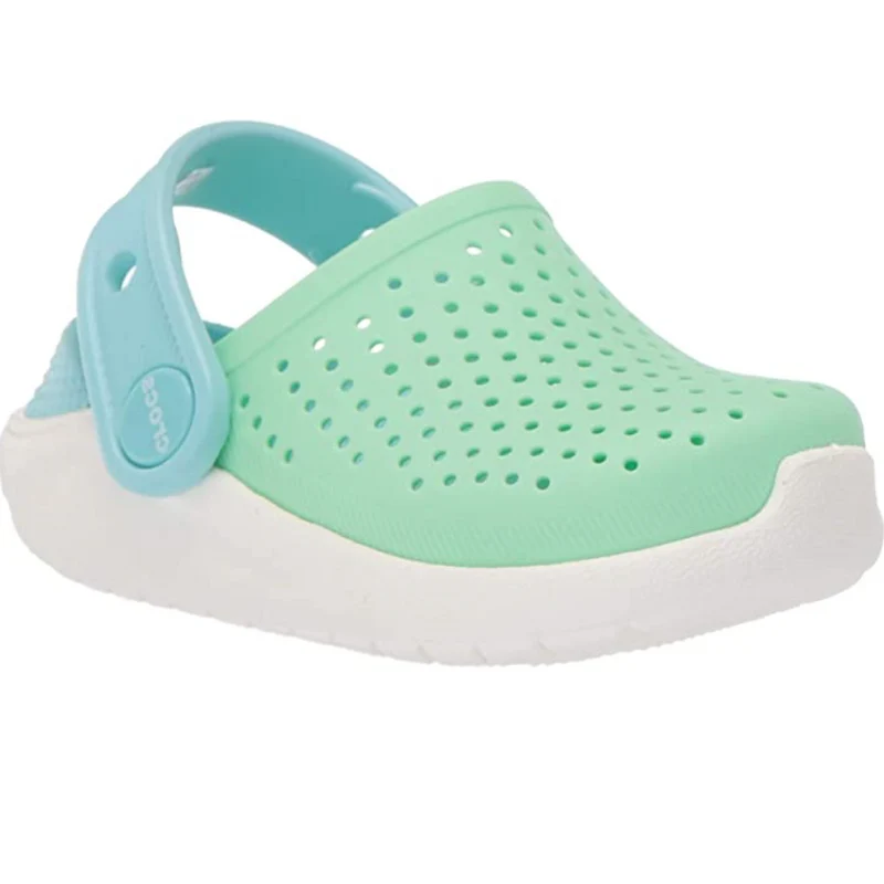 Crocs Literide Clog für Kinder – Neo Mint / Weiß