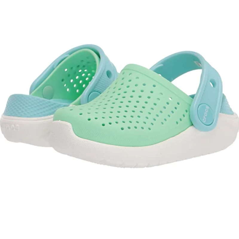 Crocs Literide Clog für Kinder – Neo Mint / Weiß