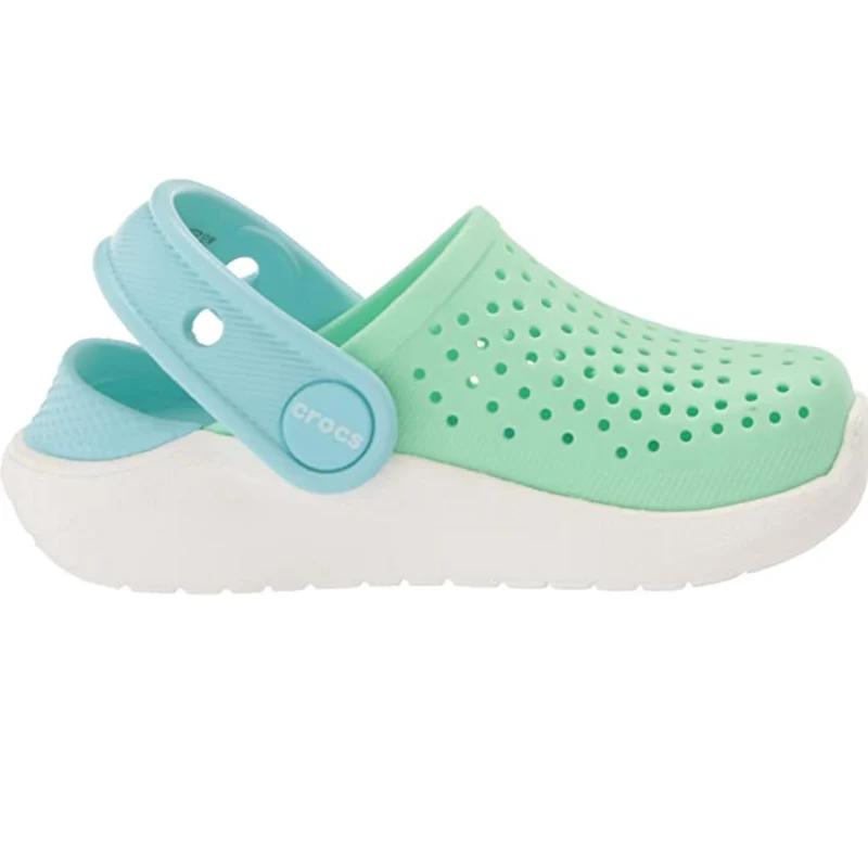 Crocs Literide Clog für Kinder – Neo Mint / Weiß