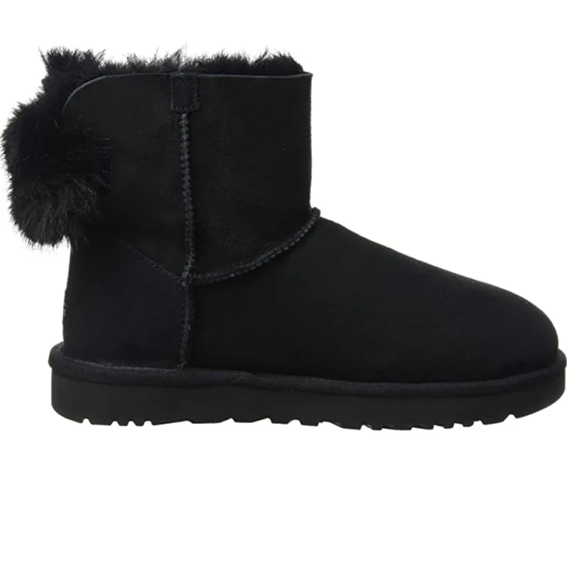UGG Damen Mini Puff Crystal Bow - Schwarz