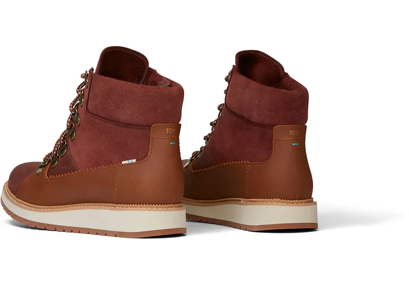 TOMS Wasserdichte Mesa-Lederstiefel für Damen – Braun