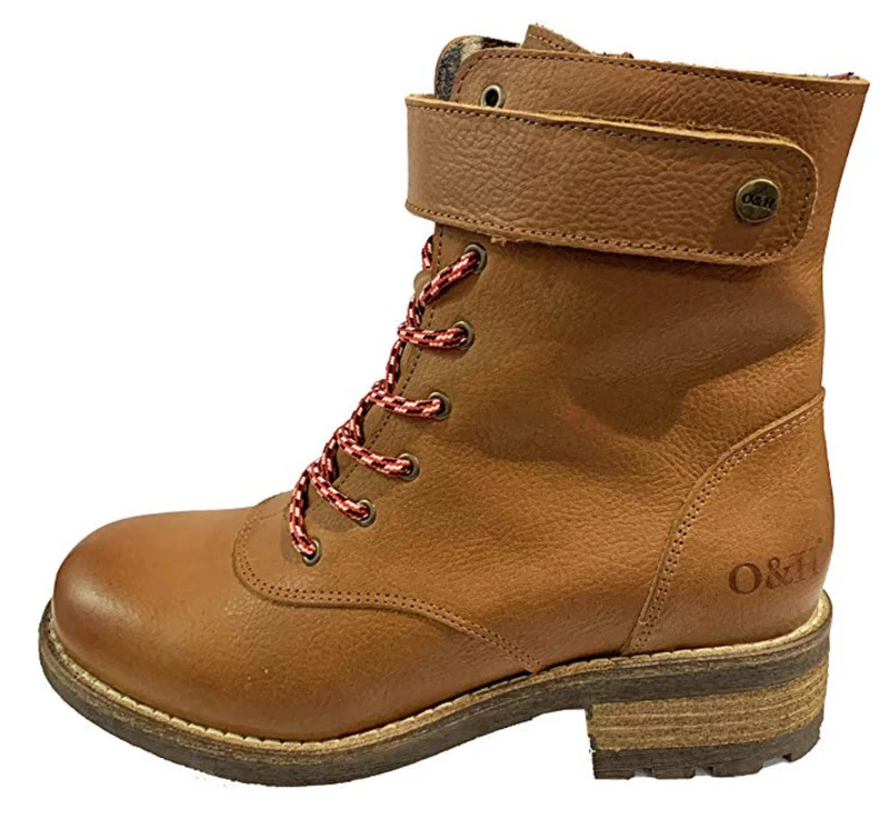 Oak & Hyde Damen-Stiefelette „Bridge Jungle“ aus Leder – Cognac