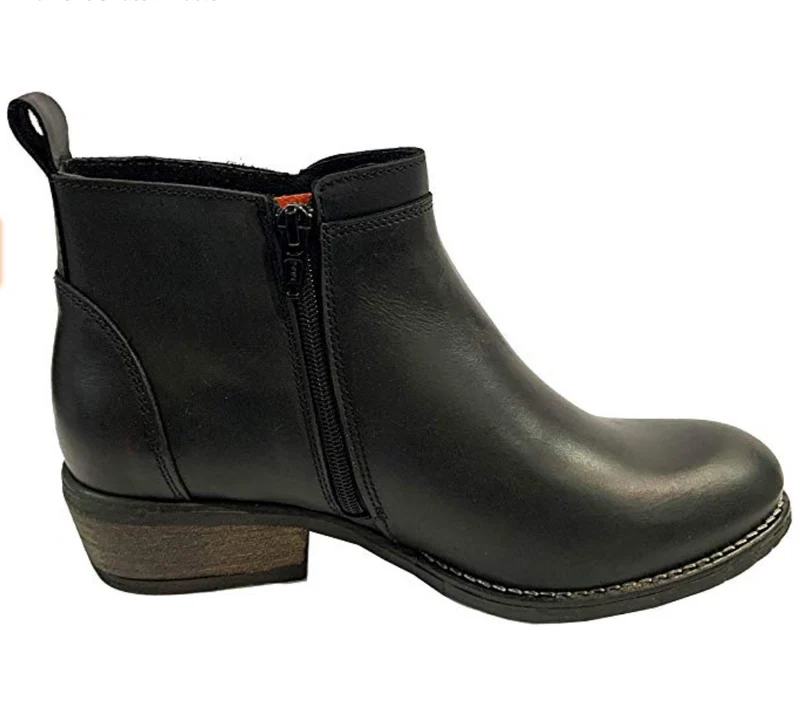 Oak & Hyde Damen Rita Twim Lederstiefelette - Schwarz