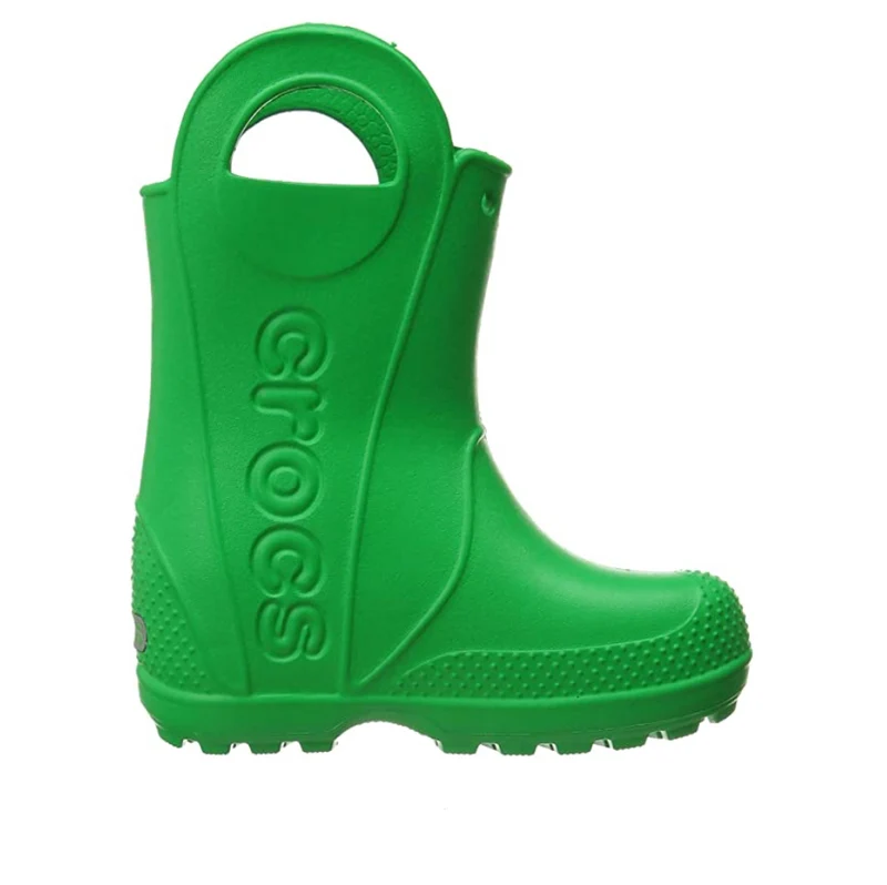 Crocs Klassische Handle It Regenstiefel für Kinder – Grasgrün