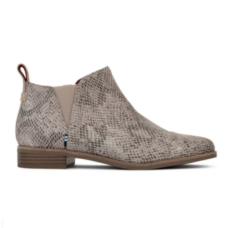 Toms Damen Reese Wildleder Stiefeletten – Cobblestone / Snake