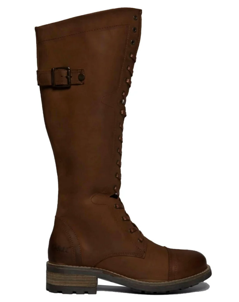 Oak & Hyde Damen-Utility-Stiefel Cesar Bridge 18 aus Leder – Dunkelbraun