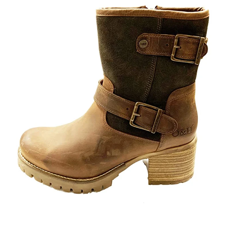 Oak & Hyde Kensington Park Cesar Lederstiefel für Damen – Braun