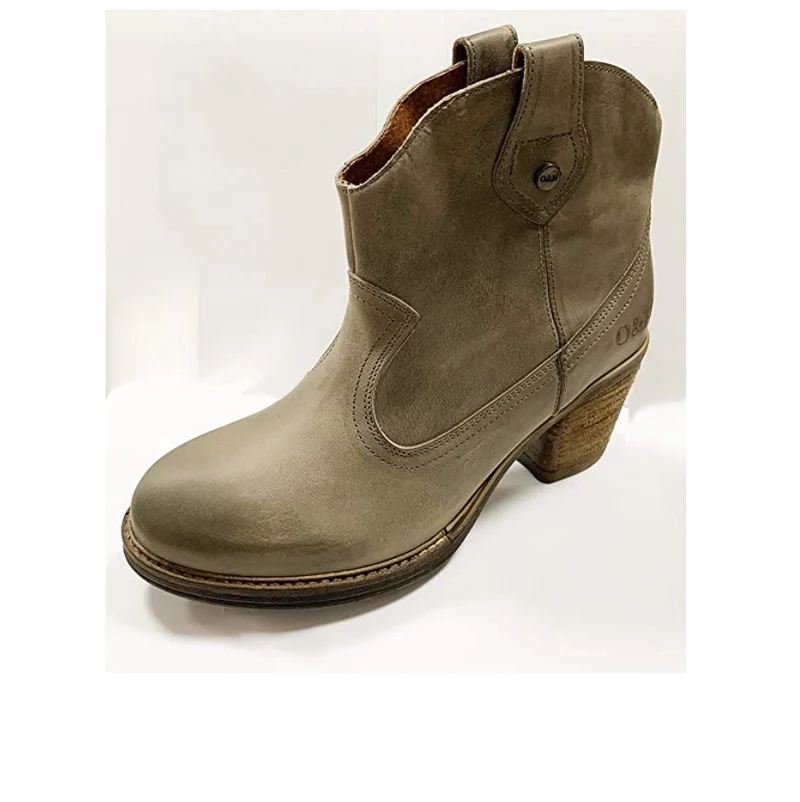 Oak & Hyde Damen Westwood Lederstiefelette - Taupe
