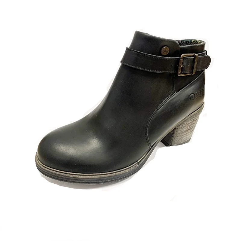 Oak & Hyde Eastender Cesar Leder-Stiefelette für Damen – Schwarz