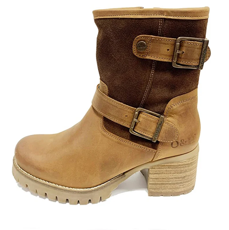 Oak & Hyde Damen Kensington Park Cesar Lederstiefel – Schokolade / Cognac
