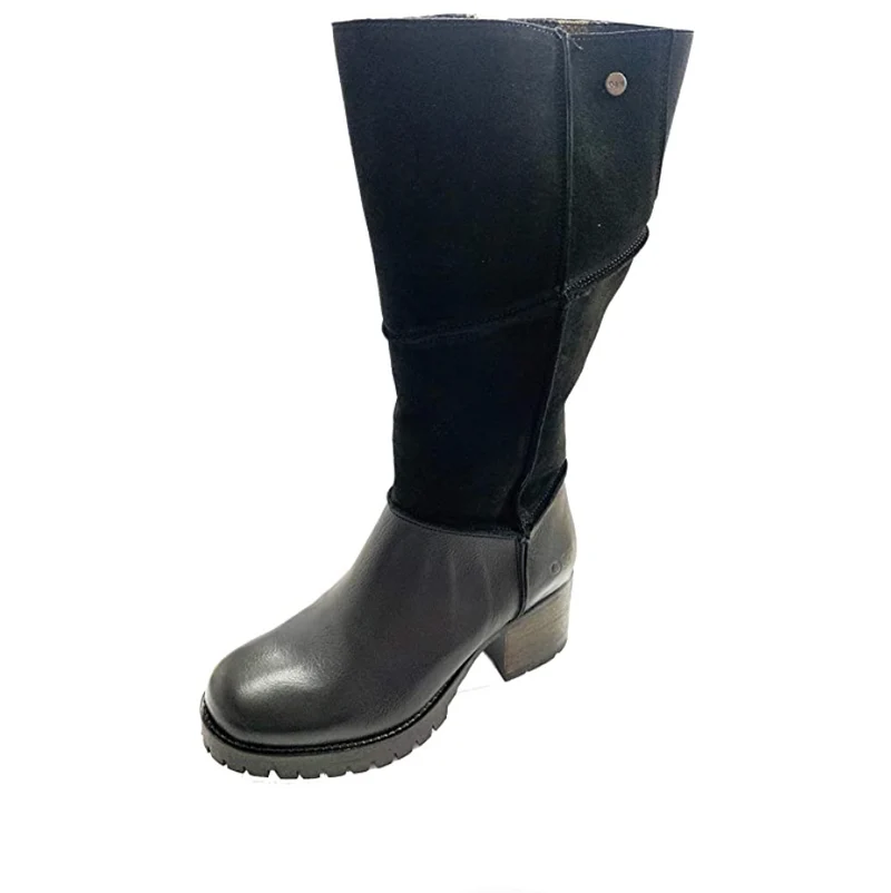 Oak & Hyde Damen Kensington Hi Bombain Wildlederstiefel – Schwarz