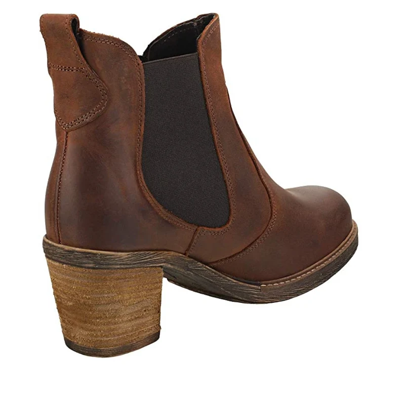 Oak & Hyde Frauen Ost Chelsea Cesar Leder-Ankle-Boot – Braun