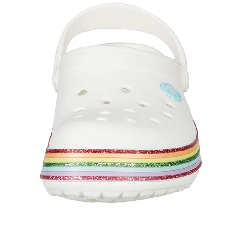 Crocs Klassischer Regenbogen-Glitzer-Krokoband-Clog für Kinder