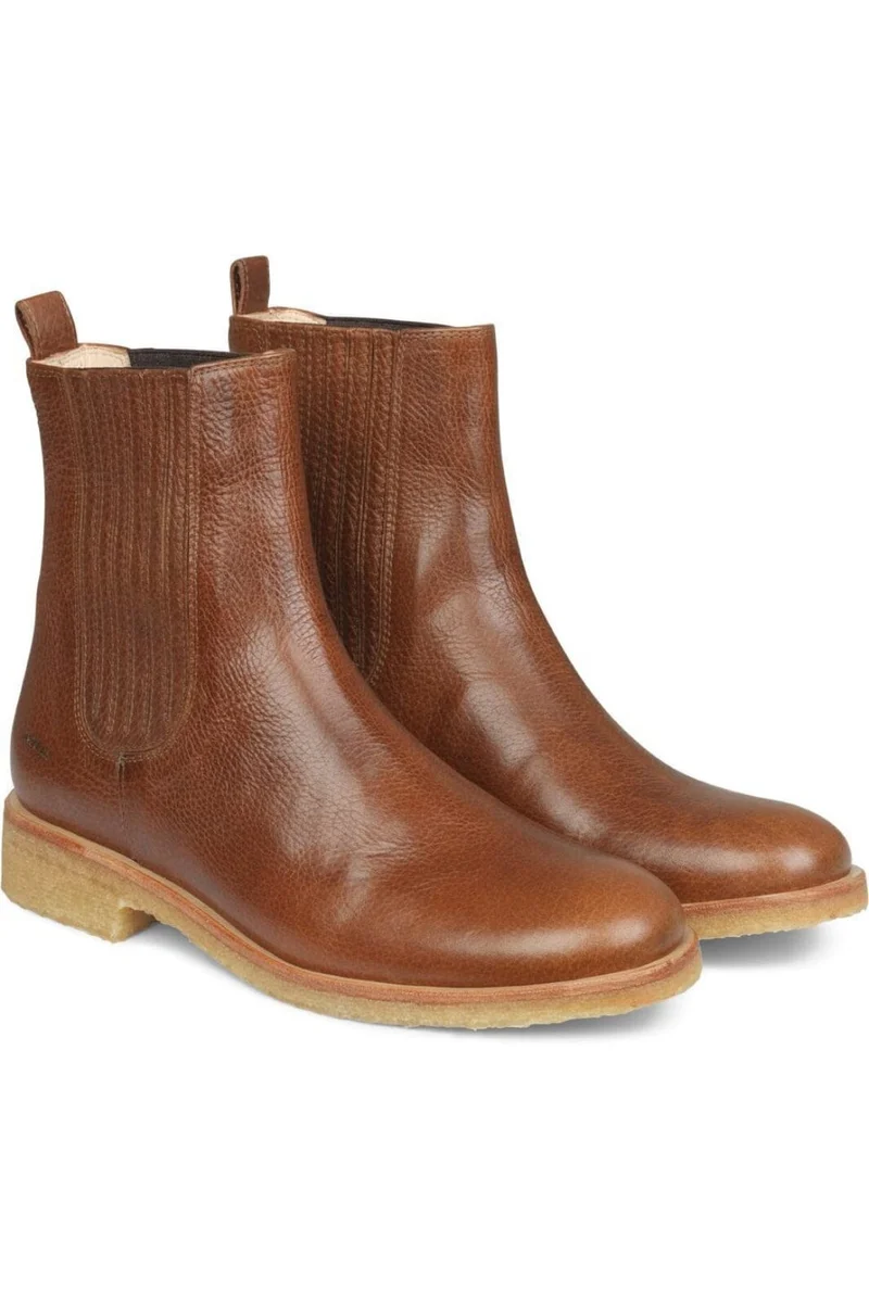 Angulus - Chelsea Støvle m. Elastik 7246 - Cognac 0423