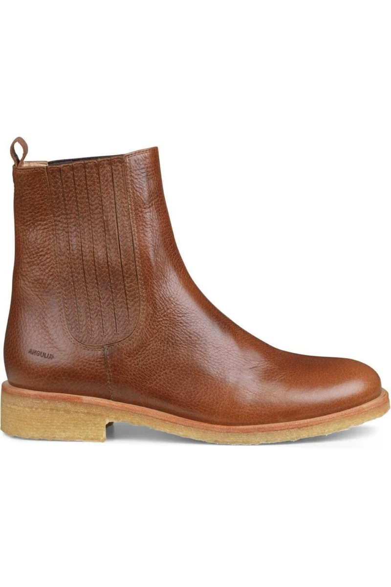 Angulus - Chelsea Støvle m. Elastik 7246 - Cognac 0423