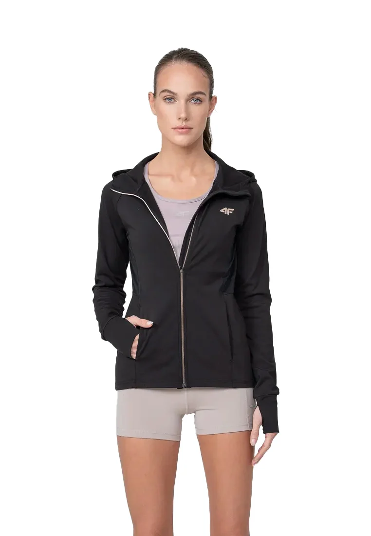 4F Damen Midlayer mit Kapuze H4Z22-BLDF010