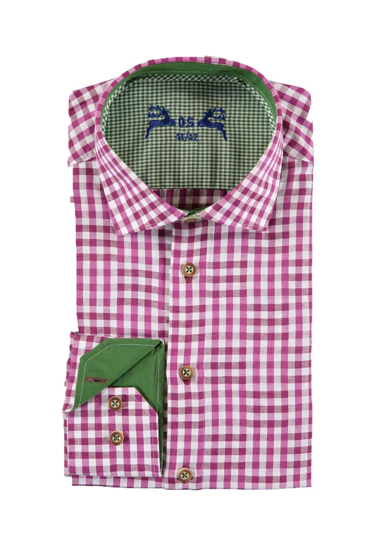 OS Trachten Herrenhemd 1/1 Arm slim fit