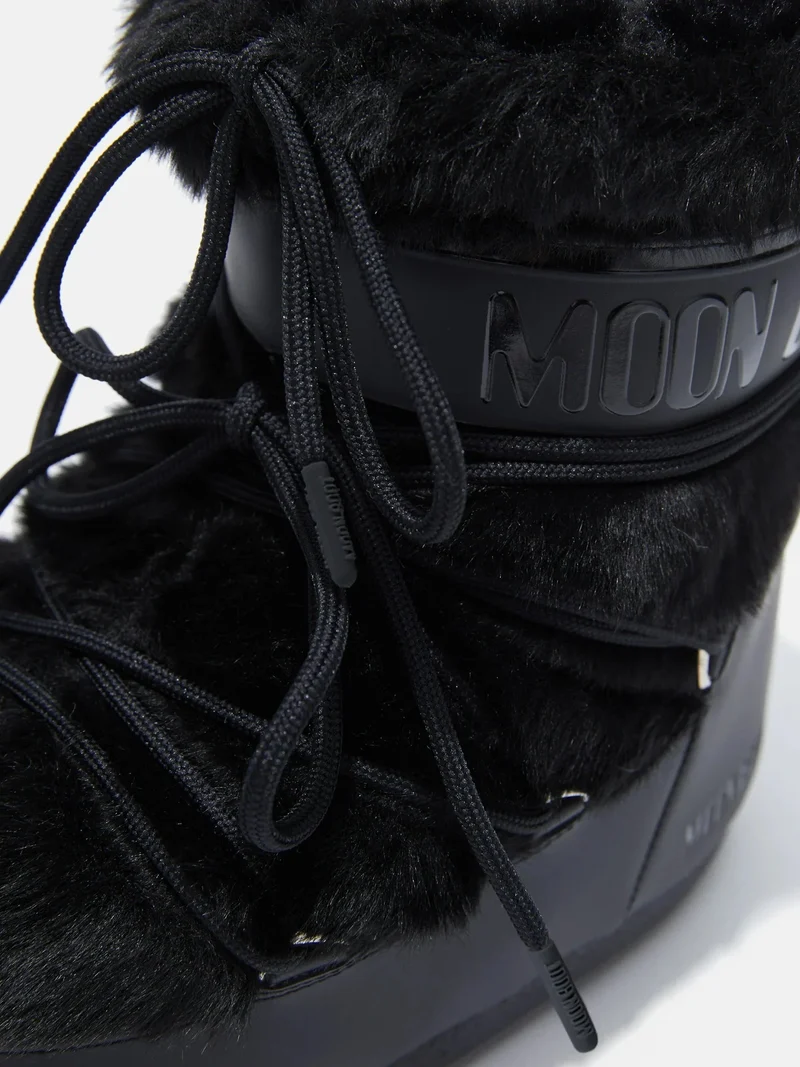 Moon Boot - Mb Icon Low Faux Fur Jr 80d1409390 - N001black