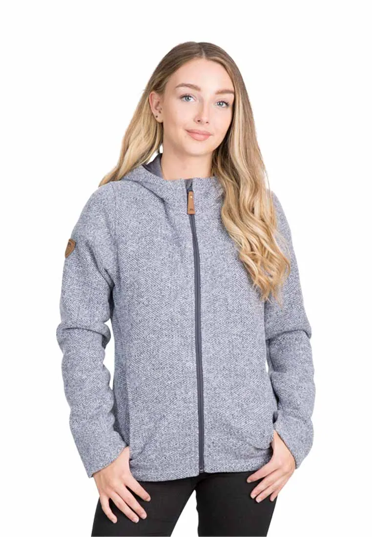 Trespass Damen Strickfleecejacke mit Kapuze RESERVE blau