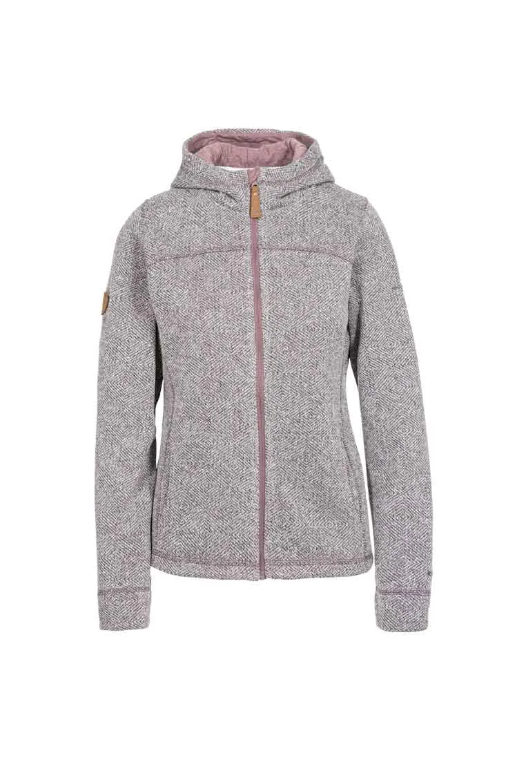 Trespass Damen Strickfleecejacke mit Kapuze RESERVE hellbraun