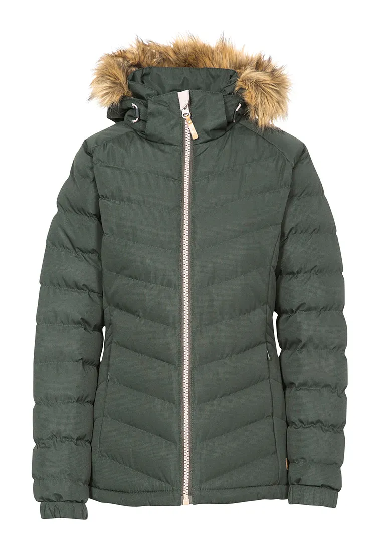 Trespass Damen Isolationsjacke mit Fell-Kapuze NADINA
