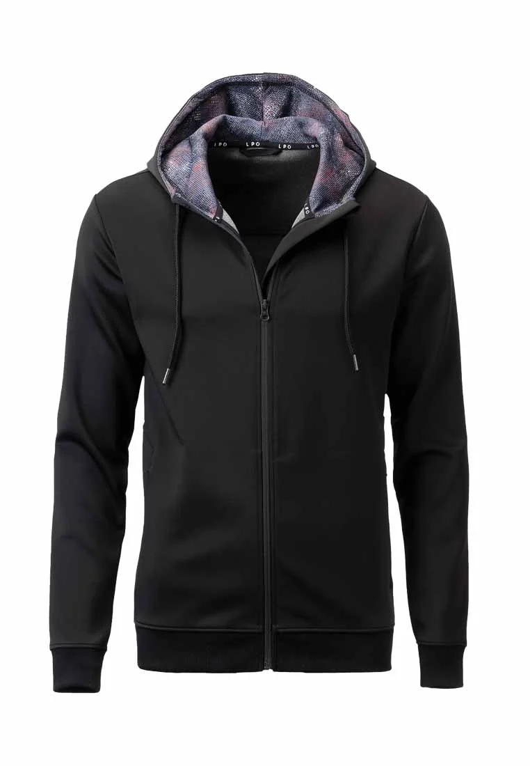 LPO Herren Sweatjacke mit Kapuze schwarz Robin 530506