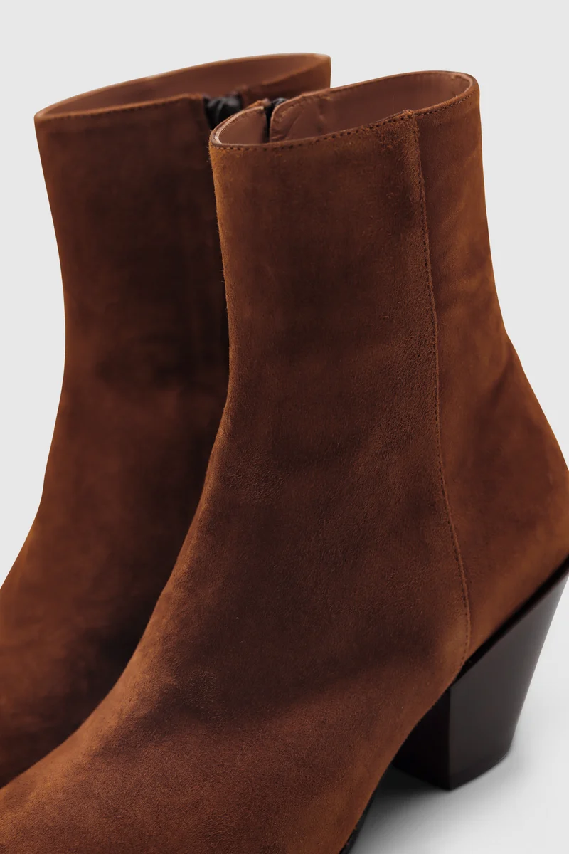 Ally Boots Camoscio Sigaro