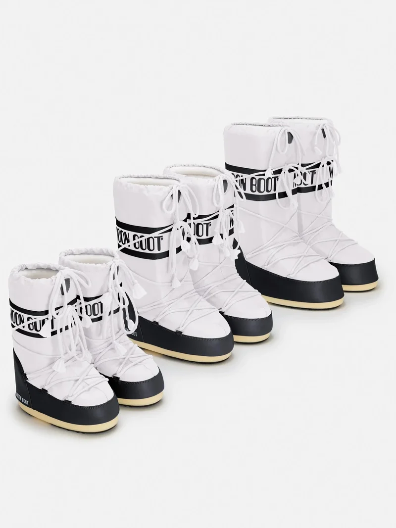 Moon Boot - Mb Icon Nylon Jr 80d1400440 - Na02black/White