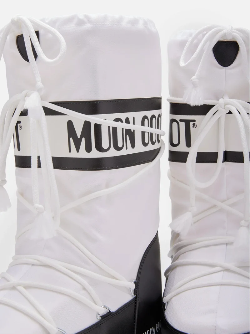 Moon Boot - Mb Icon Nylon Jr 80d1400440 - Na02black/White