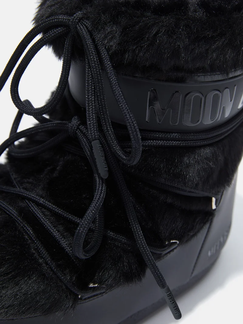 Moon Boot - Icon Low Faux Fur 80D1409390 - N001 Black
