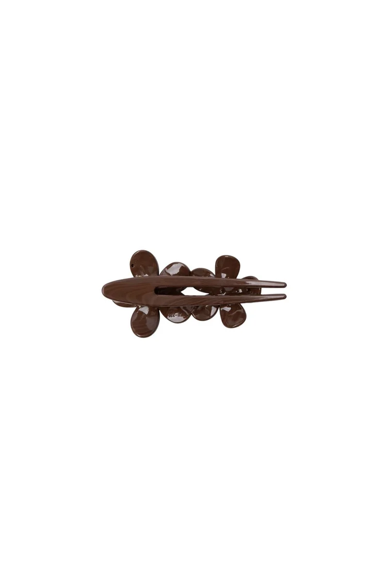 Black Colour - Bcrosella Flower Hair Clip 6074 - Coffee