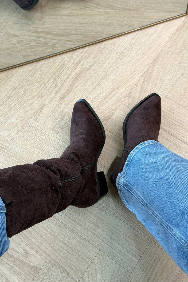 Bloom - Delphinium Boots - Dark Maroon