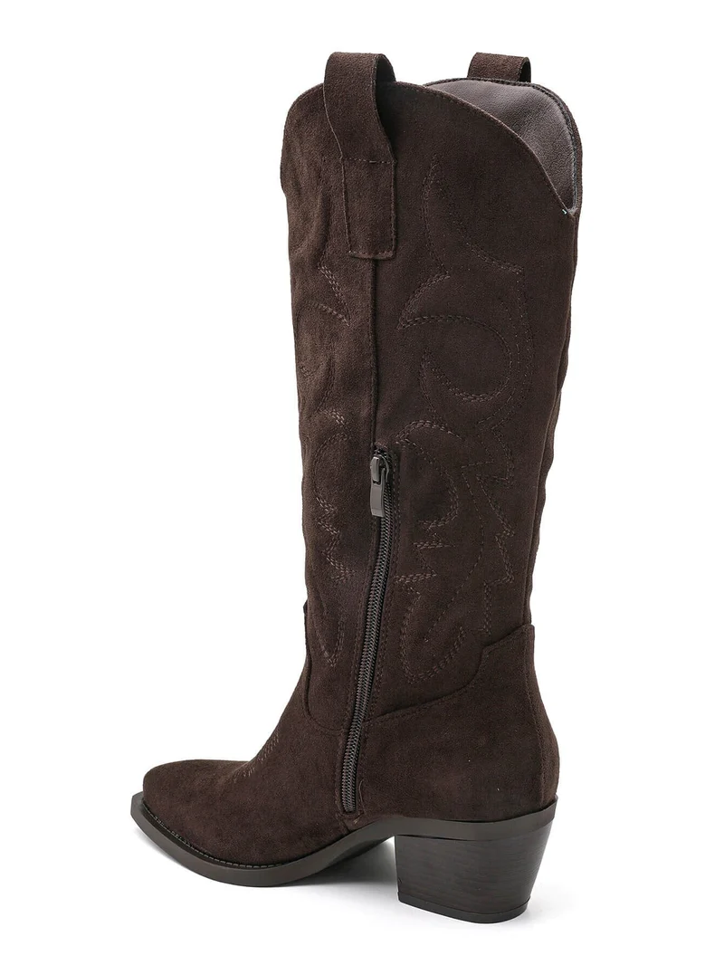 Bloom - Delphinium Boots - Dark Maroon