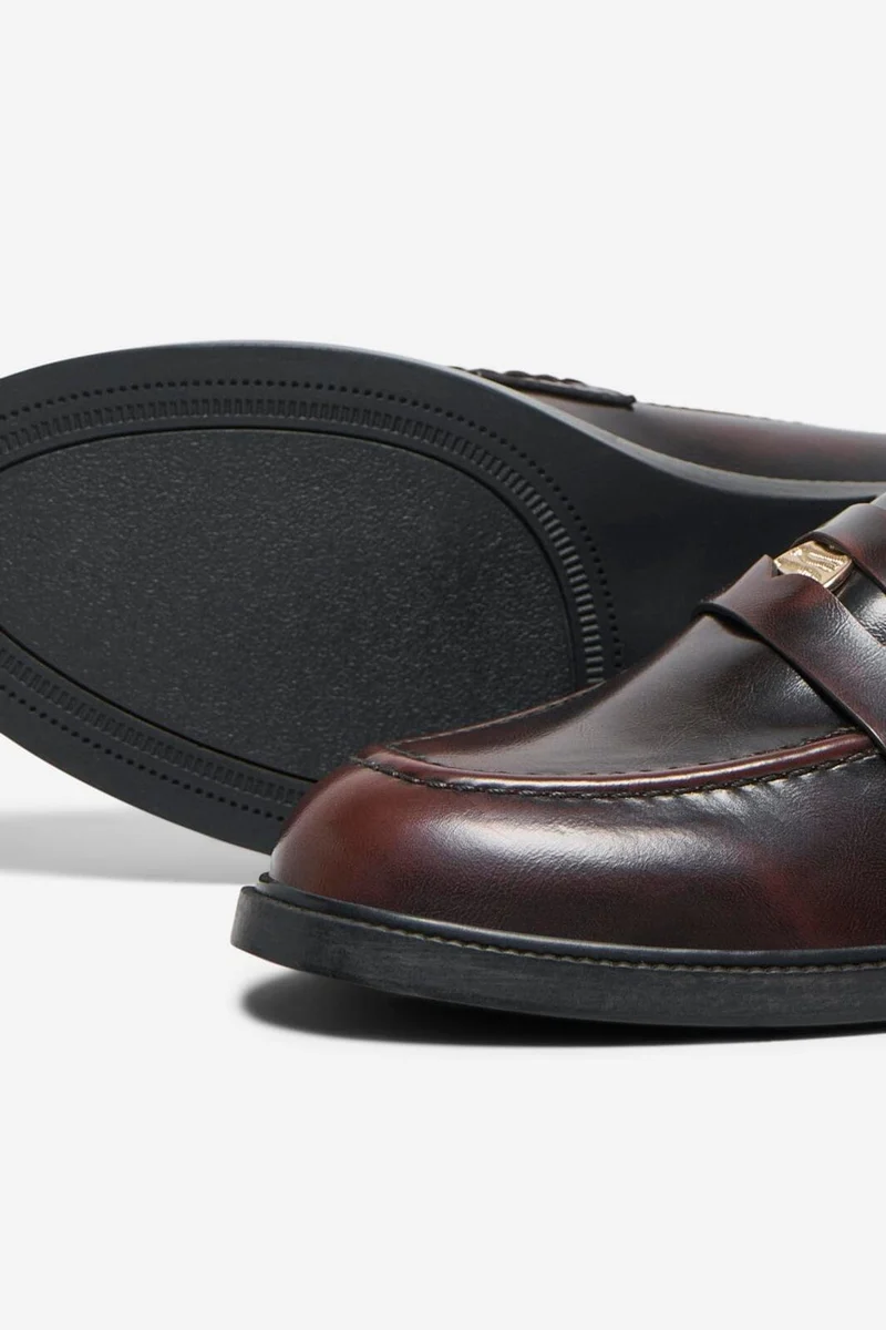 Only Shoes - Onllux-12 Button Loafer - 4844550 Decadent Chocolate