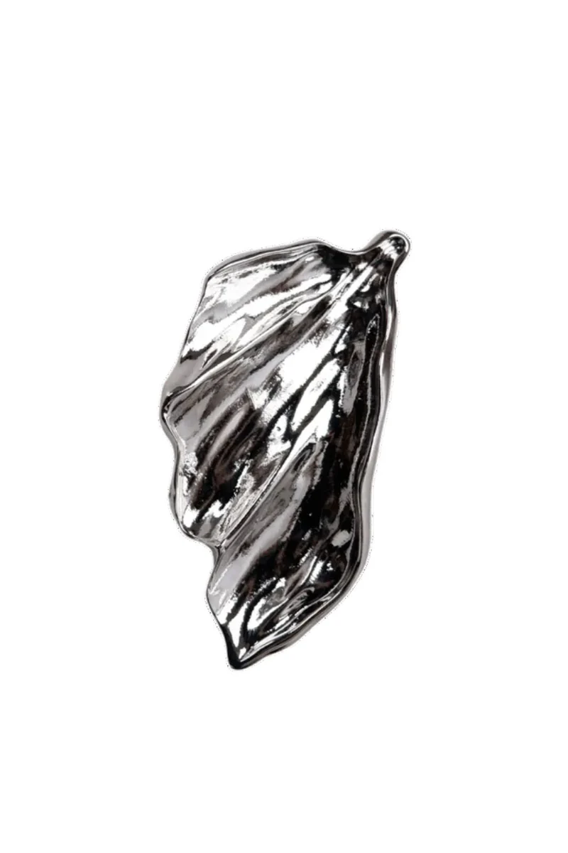 Black Colour - Bcwing Brooch 4548 - Silver Coloured
