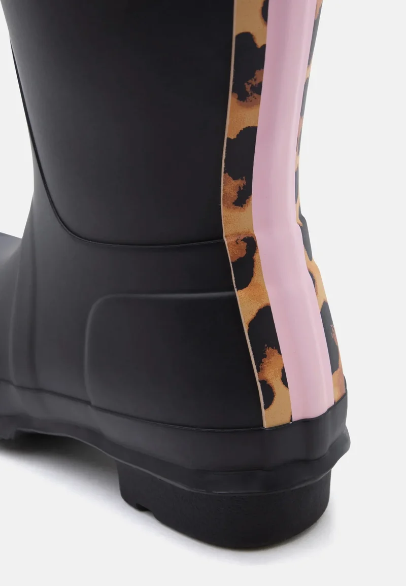 Hunter - Womens Original Tall Leopard Backstrap Hfrw0004261blk - Black