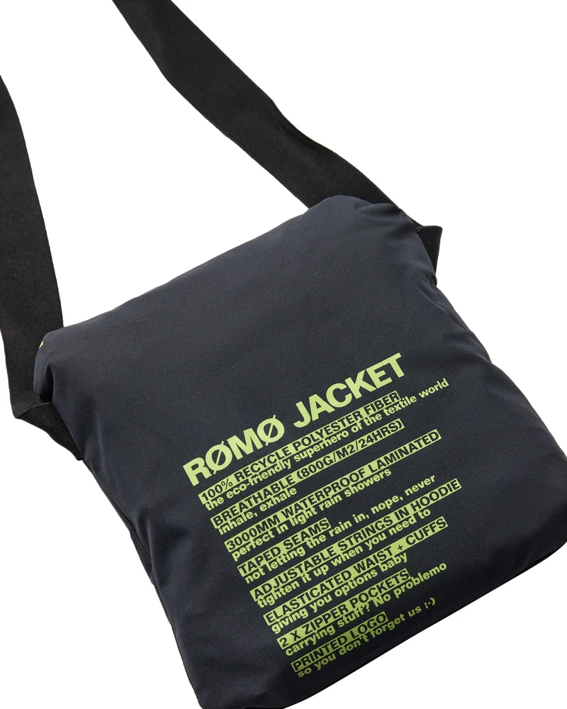 H2O - H2Rømø Festival Lw Rain Jacket Packable 100980-2 - 7021 - Navy/Lime