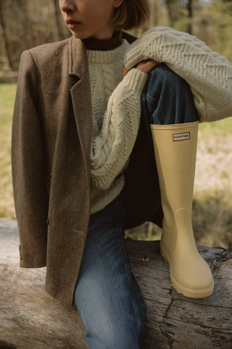 Hunter - Downpour Tall Boot Hfru0001251ya - Pale Yellow