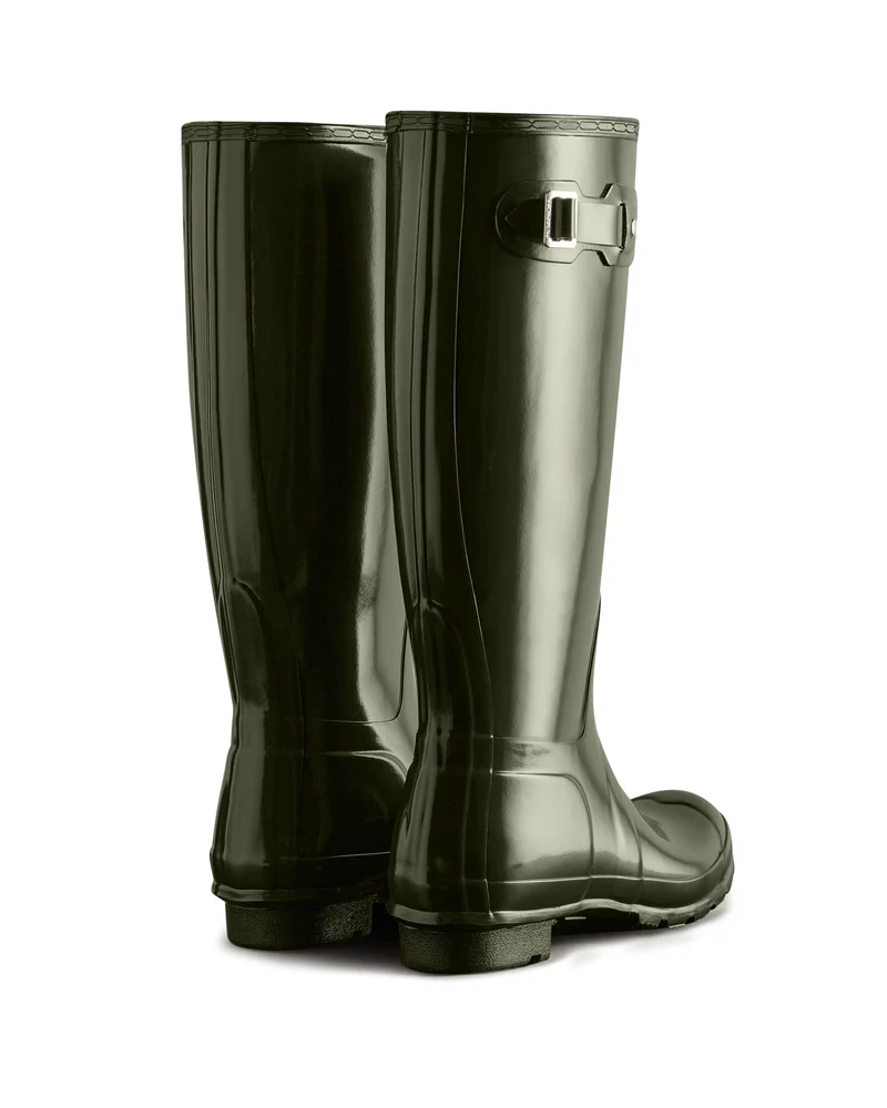 Hunter - Womens Original Tall Gloss Boot Wft1000rgldov - Dark Olive