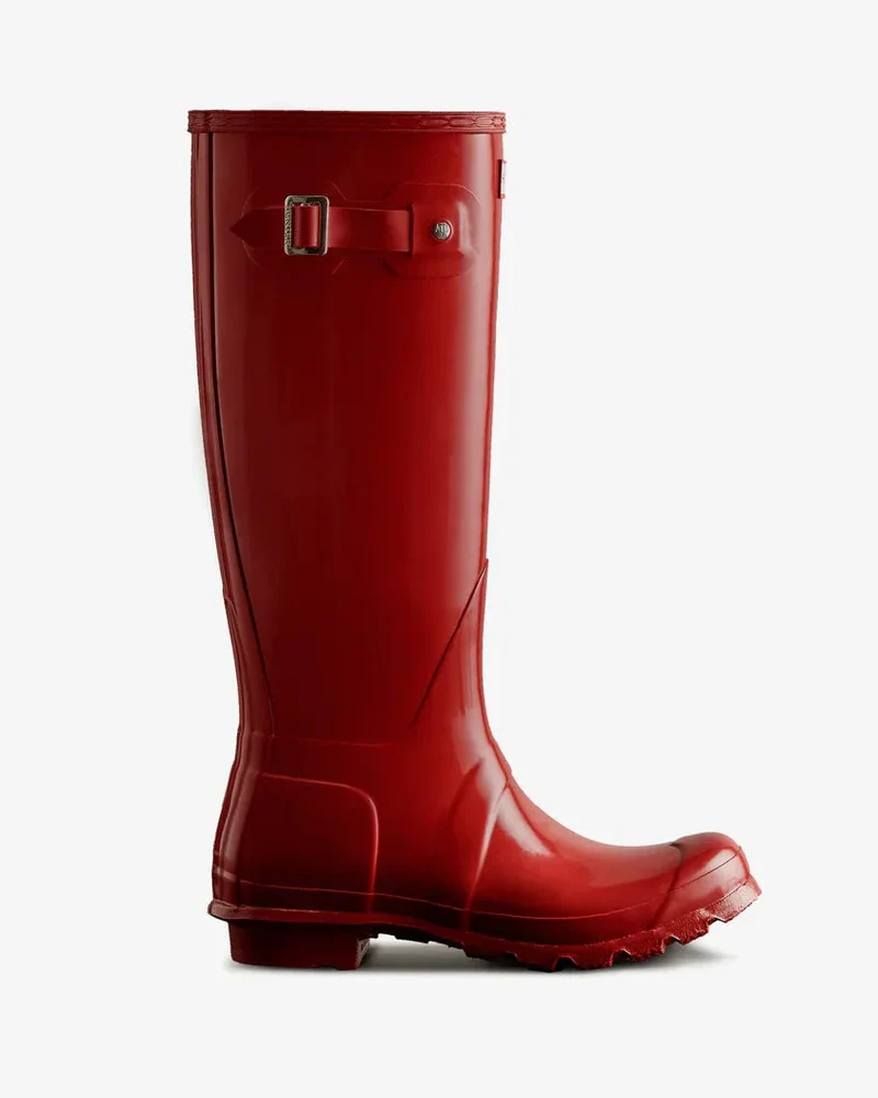 Hunter - Womens Original Tall Gloss Boot Wft1000rglmlr - Military Red