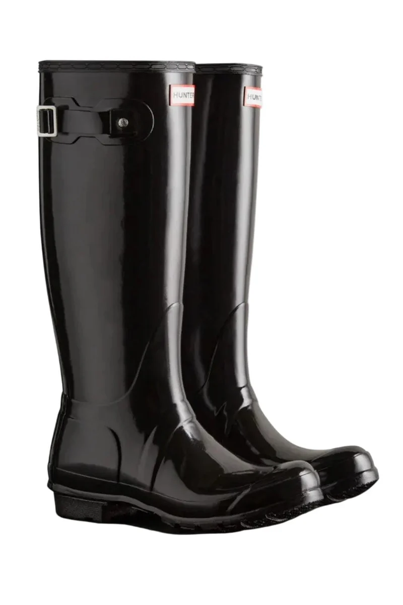 Hunter - Womens Original Tall Gloss Boot Wft1000rglblk - Black