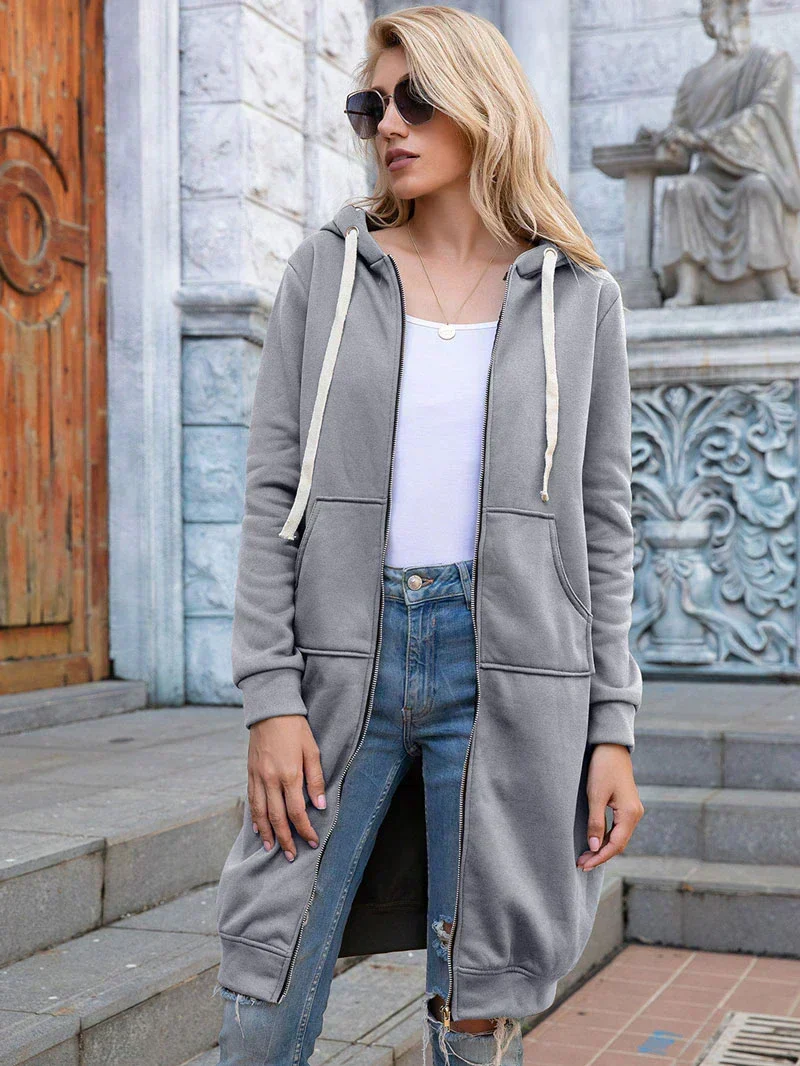 Chic lange Sweatshirtjacke - Arvani