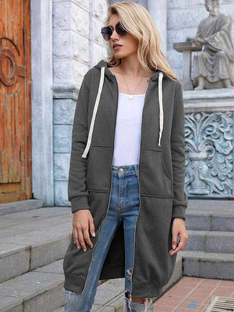 Chic lange Sweatshirtjacke - Arvani