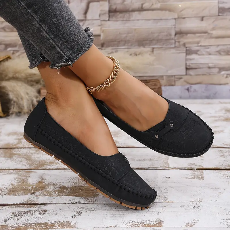 Damen-Lederschuhe, rutschfest & weich