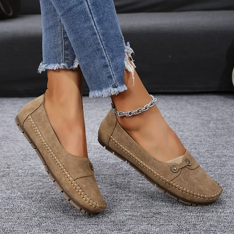 Damen-Lederschuhe, rutschfest & weich